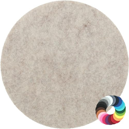 Rundes Platzset Filzuntersetzer in 35cm, kamelhaar (HF047) für Gläser, Essen, Tischdeko