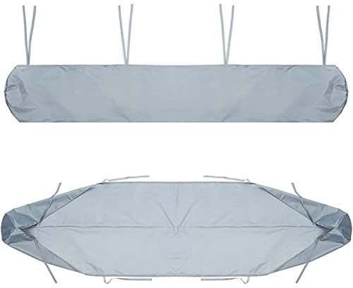 Housse de Auvent Jardin Protection, BâChe Sac de Rangement 420D Oxford Contre Les UV Anti-poussière étanche Contre la Neige et la Pluie en Hiver, pour Canopy Shelter De Terrasse Meubles (Gris, 4.5M)