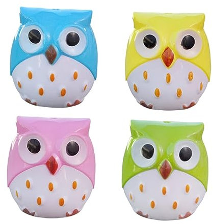 Operitacx 24stücke Cartoon Eule Bleistiftspitzer Doppelloch Anspitzer Für Schule Kindergeburtstage Und Mitgebsel Robustes Design Aus Hochwertigem Für Kleine Künstler Und Schüler