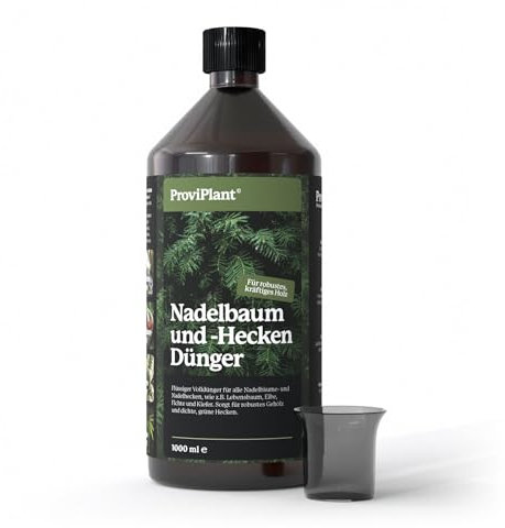 ProviPlant Nadelbaum Flüssigdünger – Für Thuja, Eibe, Lebensbaum & Co – 1 Liter Konzentrat für bis zu 200 Liter Gießwasser – Für Bäume & Hecken – Made in Germany