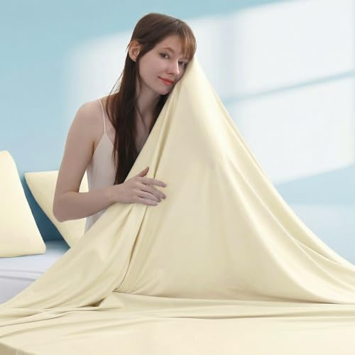 Elegear Cooling Blanket, Arc-Chill 3.0 Summer Blanket Q-Max 0.5 Cooling Sheets for Night Sweats and Hot Sleeper Soft Lightweight Thin Cold Throw for Bed Sofa Travel, Twin/Double, 150x200cm, Beige