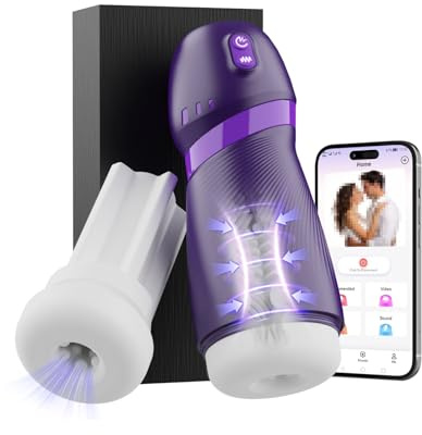 Male Masturbator Sex Toys for Men, AI Sync with 9 Sucking & Vibration Modes | 3D Realistic Tunnel Adult Mens Sex Toy, Sex Toyscouples for Man Pocket Pussy Penis Pump, Male Masterubaters Fleshliglt for Me