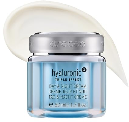 être belle hyaluronic³ Day & Night Cream 50 ml – 24h Gesichtspflege mit Hyaluronsäure, Jojobaöl & Squalan – Feuchtigkeitsspendende Tages- und Nachtcreme für jeden Hauttyp