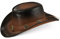 Black Forest Fox Cowboyhut Westernhut Leder Hut STAR für Herren Damen Terra Brown (L)