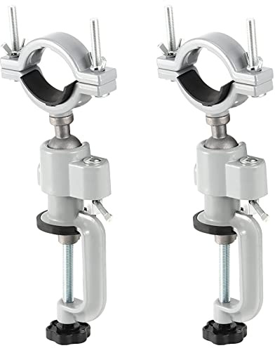 MAHIONG 2 Packs 2 Inch Bench Clamp Vise Grinder Holder, 360 Degree Aluminium Alloy Electric Universal Stand Holder Table Clamp Vise for Woodworking Metalworking