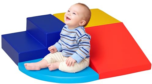 Qaba Foam Play Set Easy-to-Clean for Toddlers & Children 4 Piece Multicolor