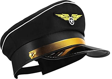 STOBOK Chapeau De Capitaine pour Enfants Chapeaux Noirs pour Hommes Vêtements pour Hommes Mode La Noir Casquettes x pour Mode Marine De Marin