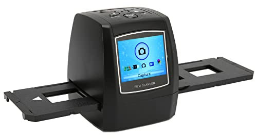 Tragbarer Film-und Diascanner, Wandelt 35/135 mm Filmnegative und Dias in Digitale JPEG Bilder mit 5 MP und 10 MP um, 2,4 Zoll LCD Filmscanner mit Integrierter Bearbeitungssoftware (EU-Stecker