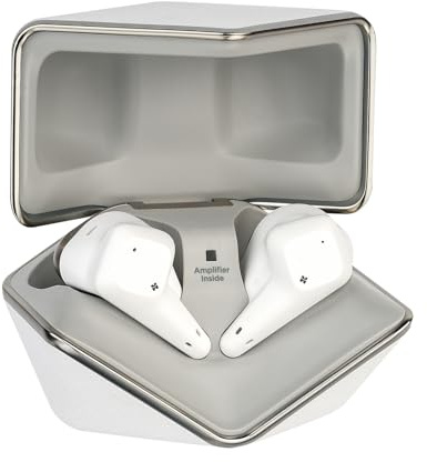HiFiMAN SVANAR Wireless Jr brusreducerande Bluetooth in-ear Hi-Fi-hörlurar med förstärkare inuti, topologi membran, IPX5 vatten/svettbeständig, vit