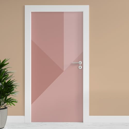 Finest Folia Türfolie 90x200 cm Türtapete Türposter Folie für Tür Wohnzimmer Kinderzimmer Küche Türaufkleber Bad Aufkleber selbstklebend TF02 (14 Rosa Formen)