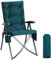 EVER ADVANCED Campingstuhl Faltbar Rückenverstellbar in 4 Positionen bis 150 KG Klappstuhl 6cm Dicke Gepolstert mit Seitentasche Getränkhalter Gartenstuhl Hohe Lehne Angelstuhl für Camp Garten Balkon