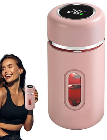 Vasos para beber, botella de recargable de 280 ml, taza a prueba de caídas con pantalla de temperatura, taza de té portátil para viajes, camping, gimnasio, hogar, oficina, café