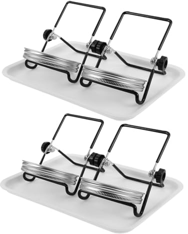 OFFSCH 2 Set Kit Germogliatore Barattoli Bocca Larga in Acciaio Inossidabile con Coperchi Rete Supporto e Vassoio per Germogli di Fagioli e Broccoli