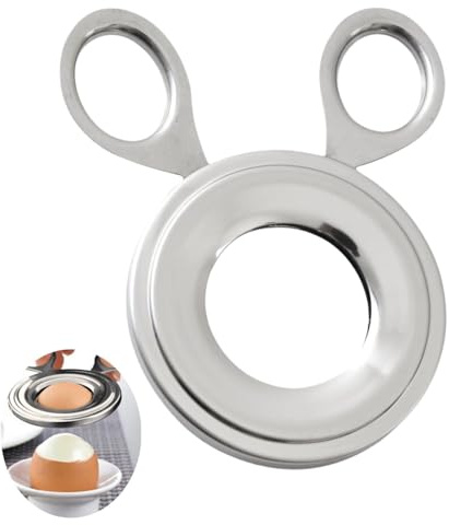Tagliauova in acciaio inox, per aprire e tagliare uova crude e cotte, facile da usare, risparmio di tempo, lavabile in lavastoviglie