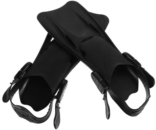 HOODANCOS Pinne da Snorkeling Regolabili per Adulti, Pinne da Allenamento Corte in Materiale Resistente, Cinghie Regolabili e Design Ergonomico per Nuoto, Immersioni e Sport Acquatici