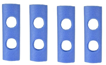 Conector Fideos Piscina con 2 Orificios, 4 Piezas Conector Churro Natacion Flotadores, Conectors De Fideos para Nadar, para Familia Jóvenes Niños Niñas Amigos Hijo, Azul