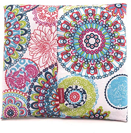Saco Térmico de Semillas para microondas Aroma Lavanda, Azahar o Romero para aplicar Calor seco Natural con funda lavable Flores Multicolor (Sin Aroma, L (28 x 26 CM))