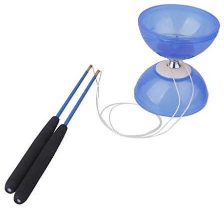 Backbayia 5-Bearing Diabolo + Handstäbe + Kette, Kugellager, Diode, Spielzeug für Kinder und Erwachsene