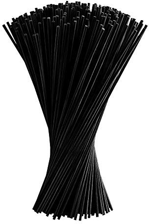 FEPITO Reed Diffuser Sticks Oil Aroma Diffuser Sticks Wood Rattan Sticks (Black, 60pcs)