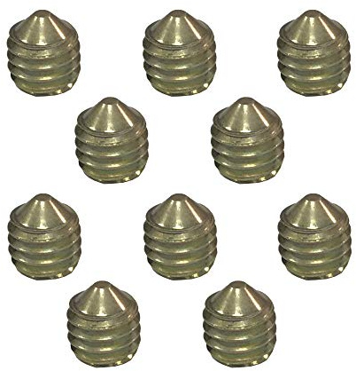 6mm Grub Screws to Fix Door Handles Spindle Brass Finish (Pack of 10)