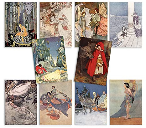 Strand Clothing Vintage Art Postcards Set of 10 - Postcard Pack Golden Age of Book Illustrations