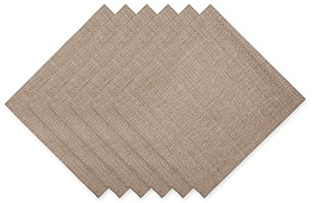 DII Variegated Tabletop Collection, Napkin Set, 20x20, Mushroom, 6 Piece