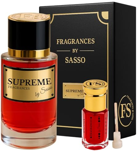 Supreme doft doft Bouquet - FRAGRANCES BY SASSO - lyxig set - parfymextrakt 50 ml + ren essens 3 ml - presentförpackning för män och kvinnor - generisk privat samling