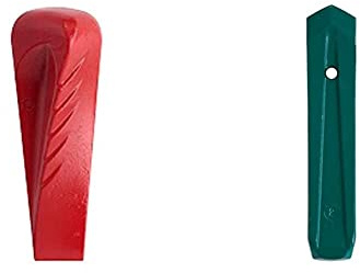 Leborgne Coin éclateur Rouge, Forme hélicoïdale, Acier forgé trempé, pour Bois Dur et noueux, 2,1 kg & Coin à Bois, Bout Pointu, Acier forgé trempé, pour Bois Dur et noueux, 1,5 kg