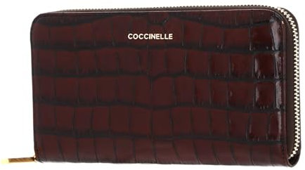 Coccinelle Metallic Croco Shiny Soft Zip Around Wallet Vintage