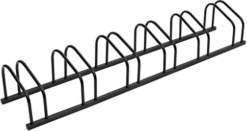 vidaXL Porte-vélos pour 6 vélos Noir Acier, Support pour vélos, Support de Rangement pour vélos, Support de Sol pour vélos, Rangement pour vélos