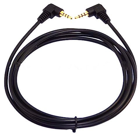 SHANFEILU Câble audio 3,5 mm double angle de 90 degrés stéréo 3,5 mm câble casque 4 pôles TRRS mâle vers mâle cordon auxiliaire 1 m pour téléphone, tablette, MP3, ordinateur portable, microphone