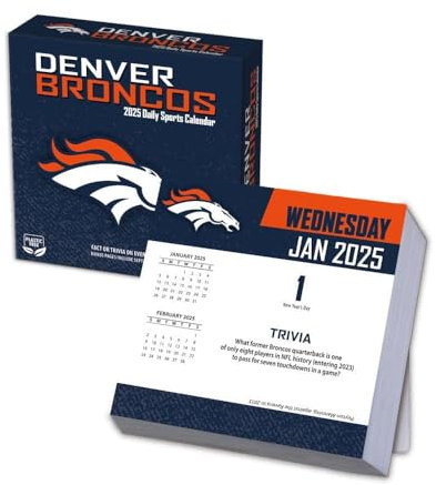 TURNER SPORTS Denver Broncos 2025 Box Calendar (25998053037)
