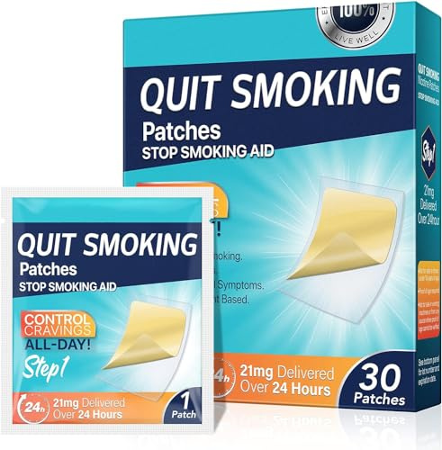Quit Smoking Patches 30 Count, Stop Smoking Aids Patches Step 1, 21mg Quit Smoking Patch that Work with 2 Weeks, Anti Smoking Patches