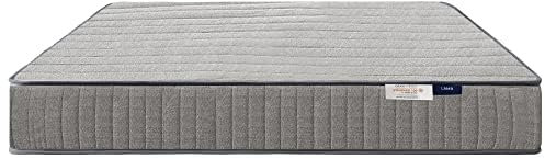 LAMB Matratze 135x190 cm Taschenfederkernmatratze 7-Zonen Höhe 20cm Härtegrad H4 Medic Orthopädische Federkernmatratze mit Schaumstoff und Microfaser-Bezug, Graue Matratzen für Kinder und Erwachsene