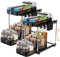Dntorx Unter Waschbecken Regal 2 Stück, 2 Etagen Doppelte Schiebeschublade Küchen Organizer Spülbecken Organizer mit Herausnehmbare Trennwand Gewürzregal Küchenregal Schrank organizer für Bad Küche