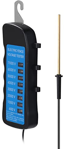 MLD-002 600V-7KV - Tester per recinzione, giardino, cavallo, recinto elettrico, voltmetro, nessuna batteria necessaria con 8 spie di controllo