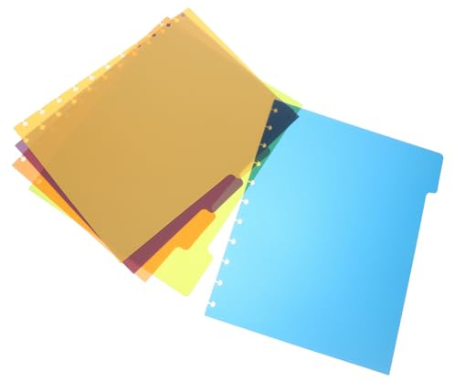 Uonlytech Intercalaires À Disque Multicolores 5 Feuilles Séparateurs À Onglets Format A4 Organiseur Bureau École Système De Prise De Notes