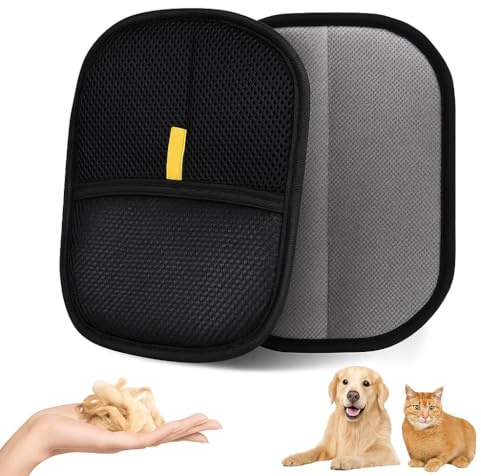PetPurrfect 2 PCS Pet Grooming Gloves for Dogs & Cats – Reusable Deshedding Glove Set for Bathing, Hair Removal & Massage – Cat & Dog Hair Remover Mitts for Grooming, Washing & De-shedding