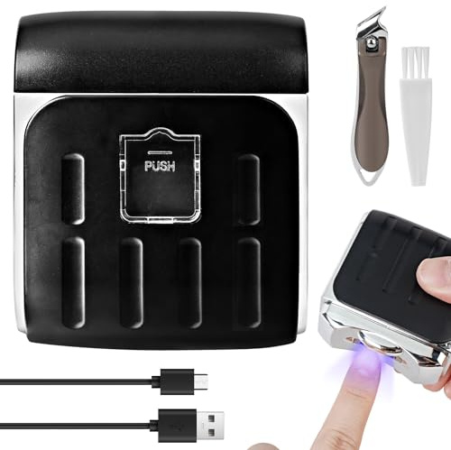Cortauñas Electrico, Recargable Cortaúñas Automático con 3 Velocidades Ajustable Recortadora de Uñas Tijeras Pulidor con Luz LED para Niños y Adultos