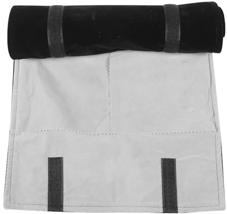 AKOOSY Portagioie Da Viaggio Rotolo Elegante Grigio Organizer Leggero Con Fodera Per Collane Orecchini Anelli Custodia Morbida Portagioielli Da Viaggio