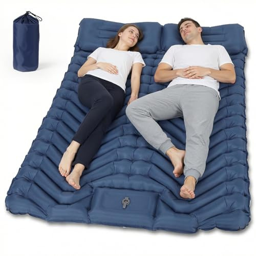 HAUSPROFI Memory Sleeping Pad for Camping, Compact Ultra-Thick Foam Sleeping Mats with Pillow, Foam Camping Mattress for Outdoor Camping, Backpacking, Hiking, Car Travel, Tents