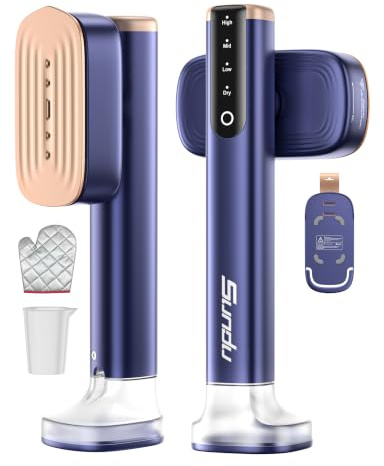 Sundu Steamer, 15s Heat-up, 180ml, Gloves, 35min for Travel & Home | Portable handheld garment steamer, 180ml water tank, includes ironing gloves, 35 minutes of continuous steam
