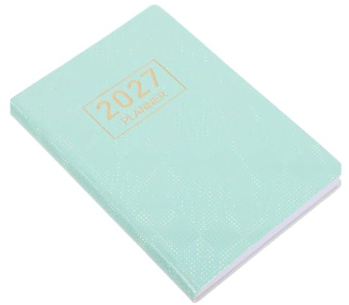CVUTOVO Mini Planner PU Omslag Bärbar Kalenderbok för Månatlig Schema Smidig Skrivyta Blödning och Tålig för Resor och Skola