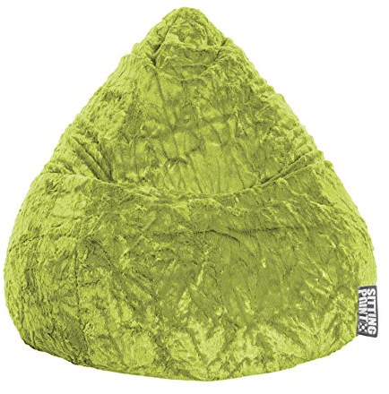 SITTING POINT only by MAGMA Sitzsack Fluffy L ca. 120 Liter grün (bis ca. 7 Jahre)