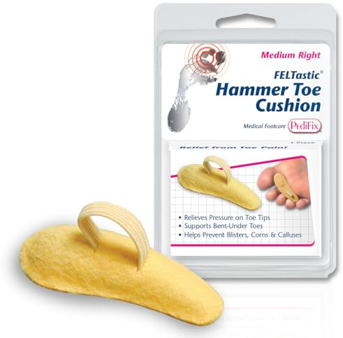 PediFix Felt Hammer Toe Crest Cushion, Medium 8+, Right