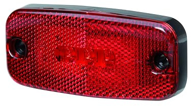 HELLA VALUEFIT 2TM 357 008-021 Luce posizione posteriore, LED, 12/24V, Montaggio, esterno, colore diffusore luce rosso, Cavo 480mm, Spina estremità del cavo aperta, Sx/Dx, Quantità 1