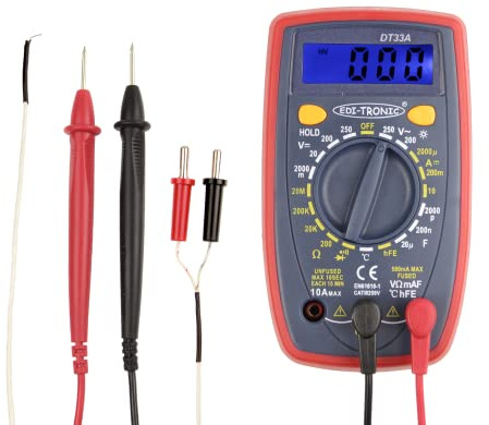 edi-tronic Digital Multimeter Voltmeter Spannungsprüfer Kapazität Messgerät Temperatur
