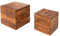 invicta INTERIOR 2er Set Beistelltische Würfel MAKASSAR Sheesham Stone Finish Couchtische Satztische Würfeltische Tischwürfel Holztische Tischset