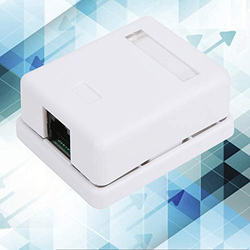 Network Junction Boxes,2Pcs RJ45 Surface Mount Box Cat6 Single-Port Desktop Information Network Junction Boxes，Single Port Shielded Networks Surface Mounted