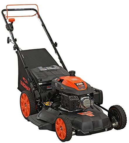 YARDMAX 22 in. 201cc Select PACE 6 Speed CVT High Wheel FWD 3-in-1 Gas Walk Behind Self Propelled Lawn Mower, Black (YG2860)